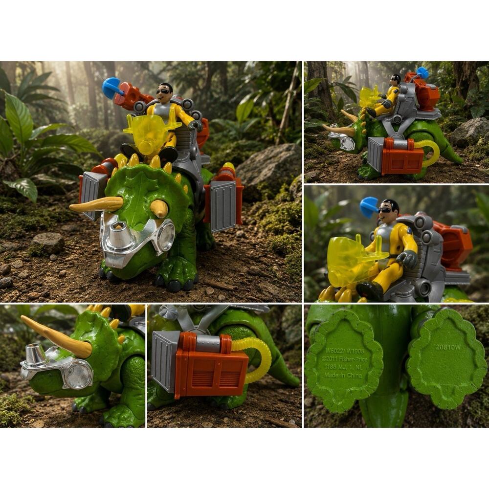 Imaginext Dinosaur Adventure Triceratops Vehicle Figure Fisher Price 2011